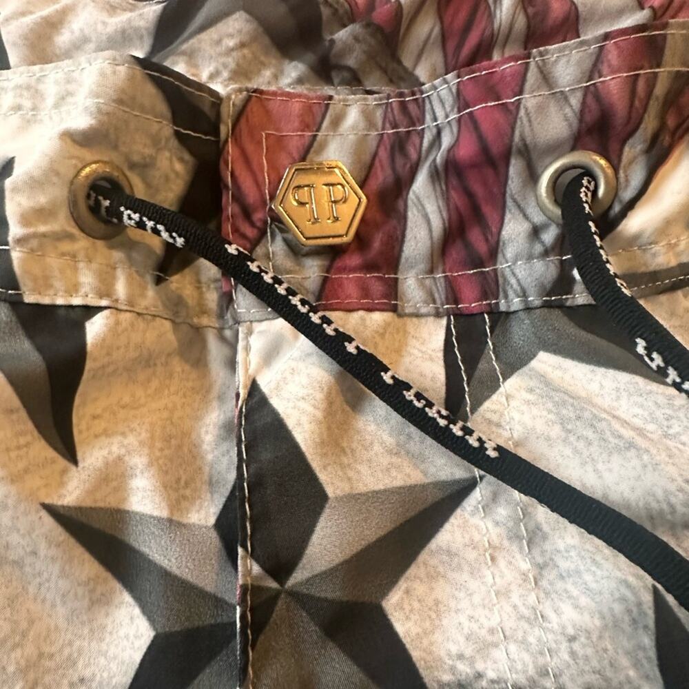 Philipp Pleno Skull Monogram Mens Swimming Shorts Trunks Drawstring Size S-M - Picture 5 of 8